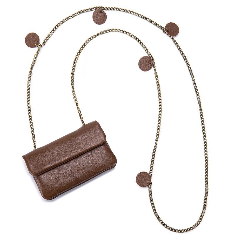 

New first-layer cowhide chain small square bag mini storage small bag women s niche design retro shoulder messenger bag