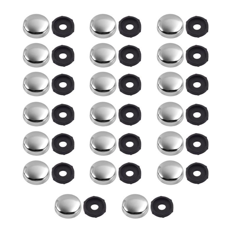 

20Pcs Mirror Fixing Screws Plastic Washers Flat Advertisement Fittings