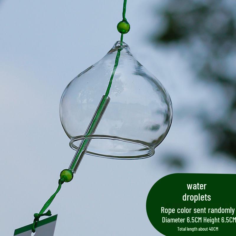 Cherry Blossom Glass Wind Chime - DIY Transparent Hanging Ornament