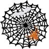 Non-slip Spider Web Coaster Hollow Out Felt Cup Mat Bat Halloween Spider Web Placemat  Party