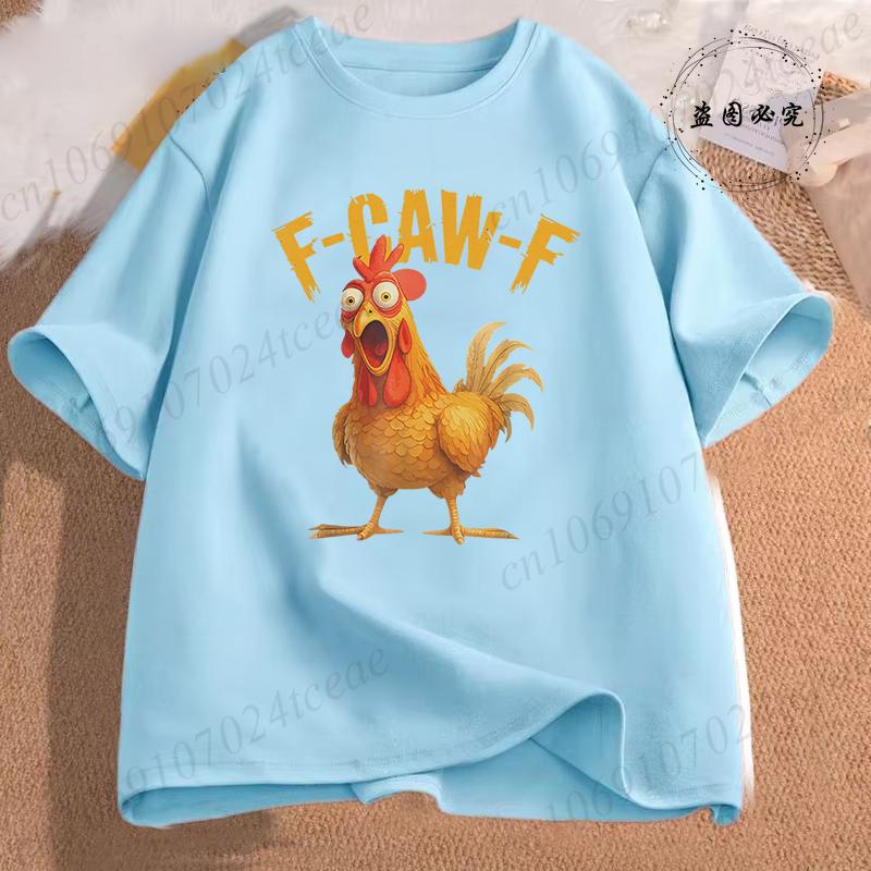 

TShirt for Unisex Women Funny Tee Shirt Crew Neck Short Sleeve T Shirts Funny F Caw F Chicken FCAWF Chicken Gift Idea Tee Clothes S