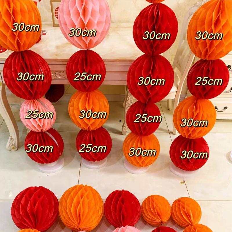 10Pcs Honeycomb Ball Wedding Room Wedding Column Background Decoration New House Decoration Honeycomb Ball Background