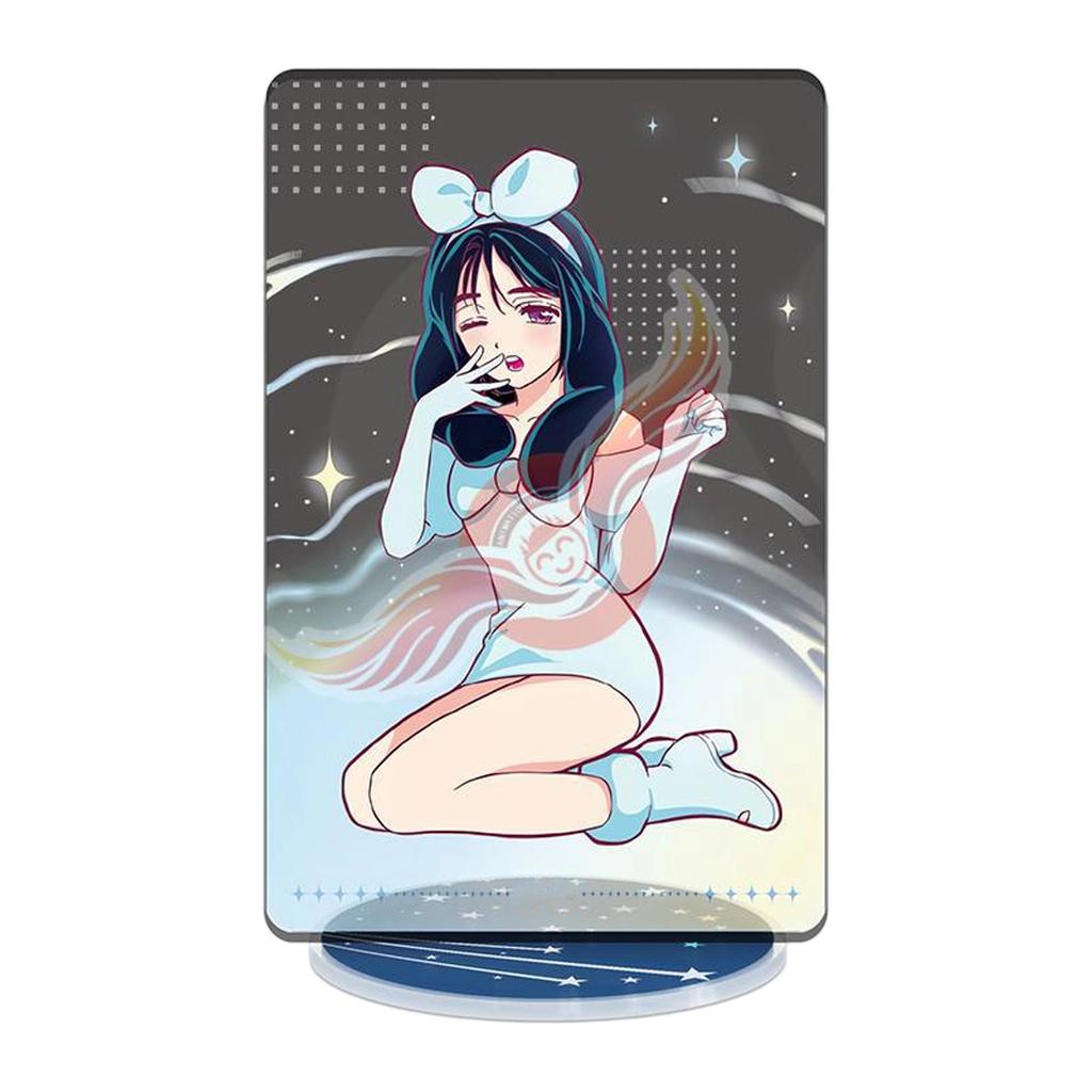 Acrylic Stand Figure Anime Character Display 20CM Height Double-Sided Print Clear Base Decorative Model Stand for Desk Shelf Display