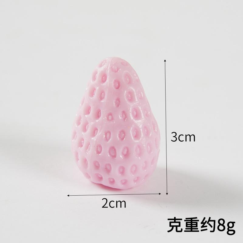 

10PCS Simulated Strawberry Fake Fruit Model Mini Simulated Fruit Pendant DIY Simulated Cream Cake Fruit Accessories 3X2CM