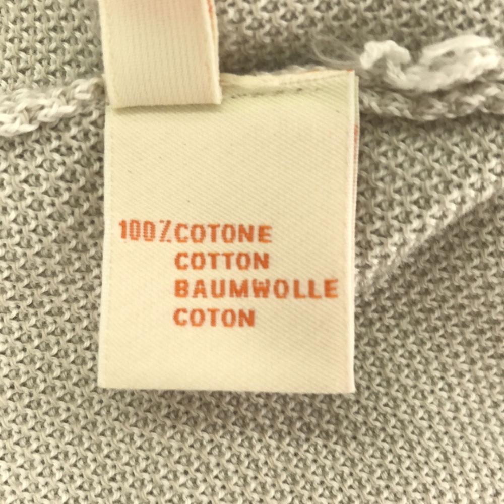 CRUCIANI made in Italy cotton Knit vest 48 Light gray x white Men's Used