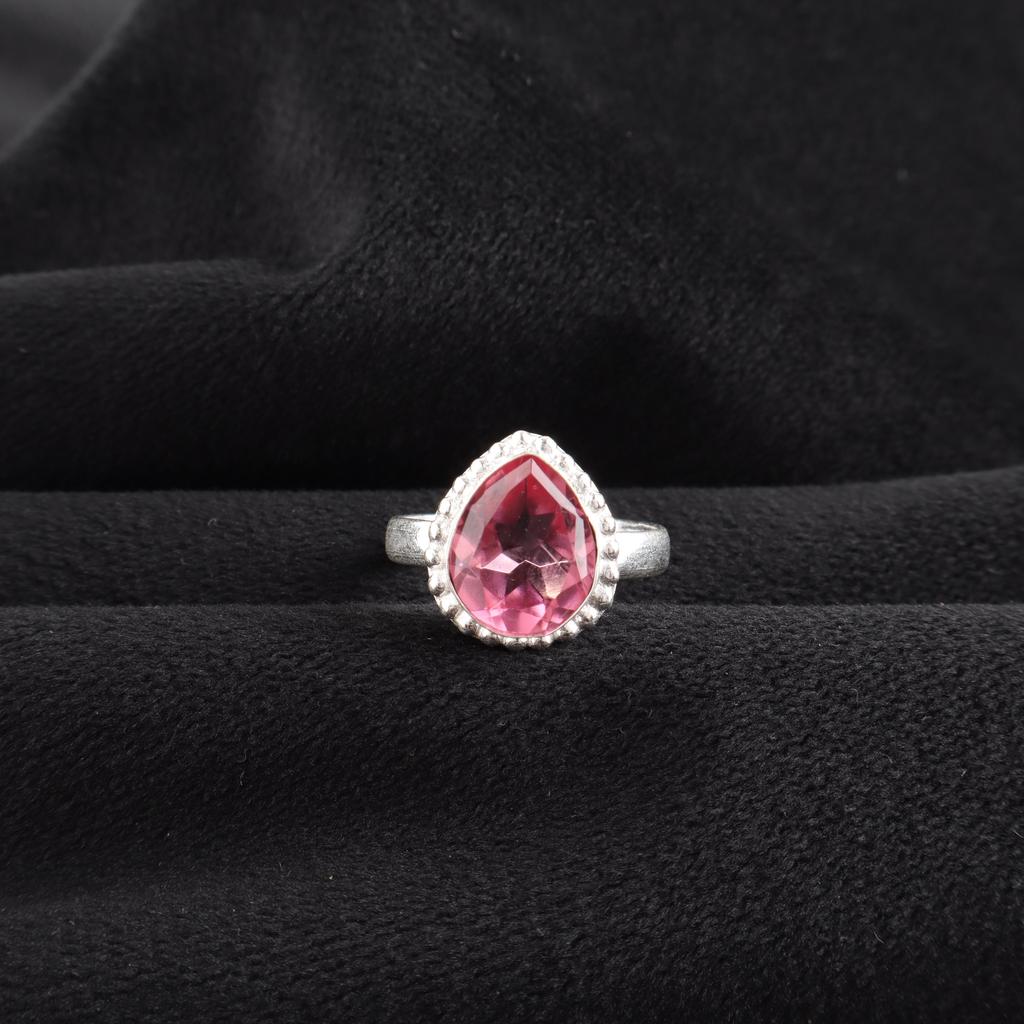 Pink Tourmaline Gemstone 925 Sterling Silver Handmade Jewelry Partywear Ring For Women RR-77-2