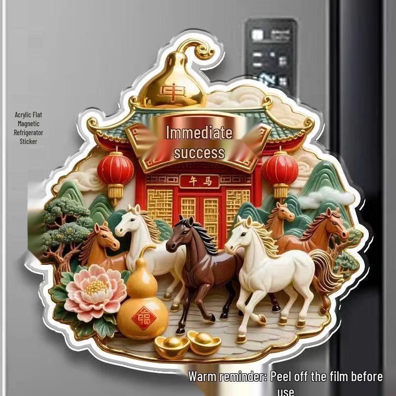 Chinese Zodiac Refrigerator Magnet: Cultural and Creative National Trend Souvenir