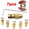 7Pcs/set Drill Chucks Adapter 0.5mm-3.2mm Mini Drill Chucks For Dremel Chuck Adapter Micro Collet Brass For Power Rotary Tool