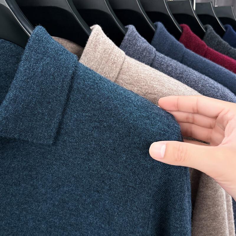 Pulover polo JOW pentru bărbați din 100% lână merino