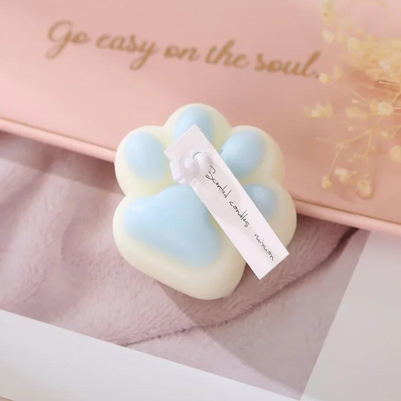1Pc Plants Scented INS Cute Mini Cat Paw Shaped Scented Candle Home Air Fragrance Atmosphere Candle Decoration Wedding Souvenirs