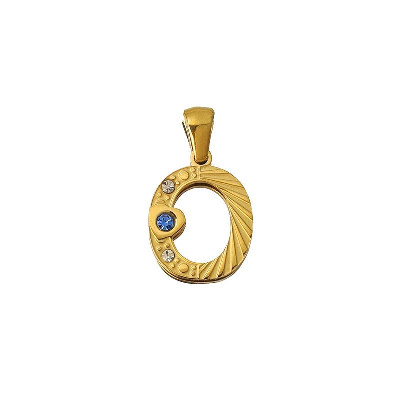 26 Letter Pendant Necklace 18K Pendant Series Ring Gold Color Independent Station Necklace Accessories Jewelry