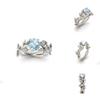 Exquisite Women's Floral Lucky Flower Vine Leaf Ring For Bridal Engagement Wedding