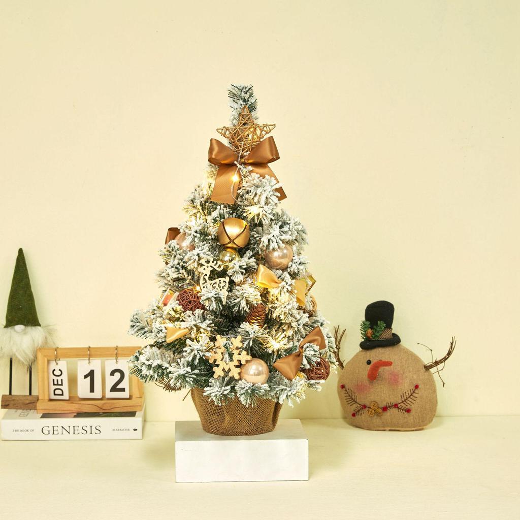 Compact 0.6m Christmas Tree Decoration Set for Home & Desktop