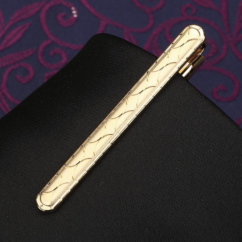 Herren Mode Vielseitige Krawattenklammer Business Anzug Gold Silber Hochzeit Herren und Damen Anstecknadel Koreanische Version Sicherheitskragenclip