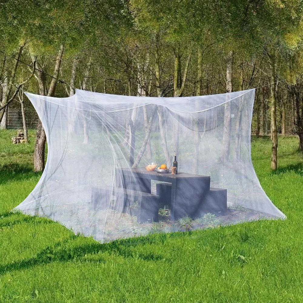 Black White Breathable Portable Camping Mosquito Net Large Outdoor Travel Mosquito No Installation Required Insect Proof Tent