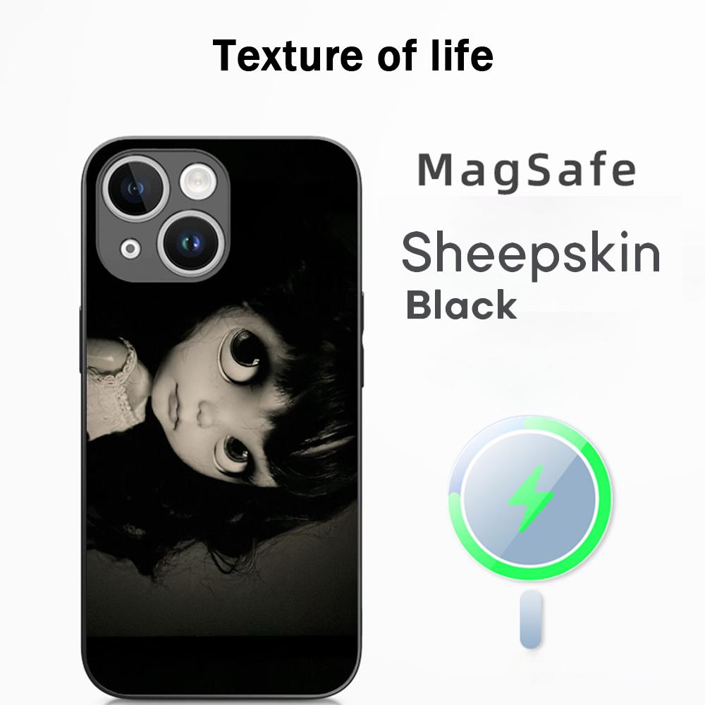 Blythe Cute doll fashion pattern design Phone Case For iPhone 17 16 15 14 13 12 Plus Pro Max  High-end Luxury Magsafe Sheepskin