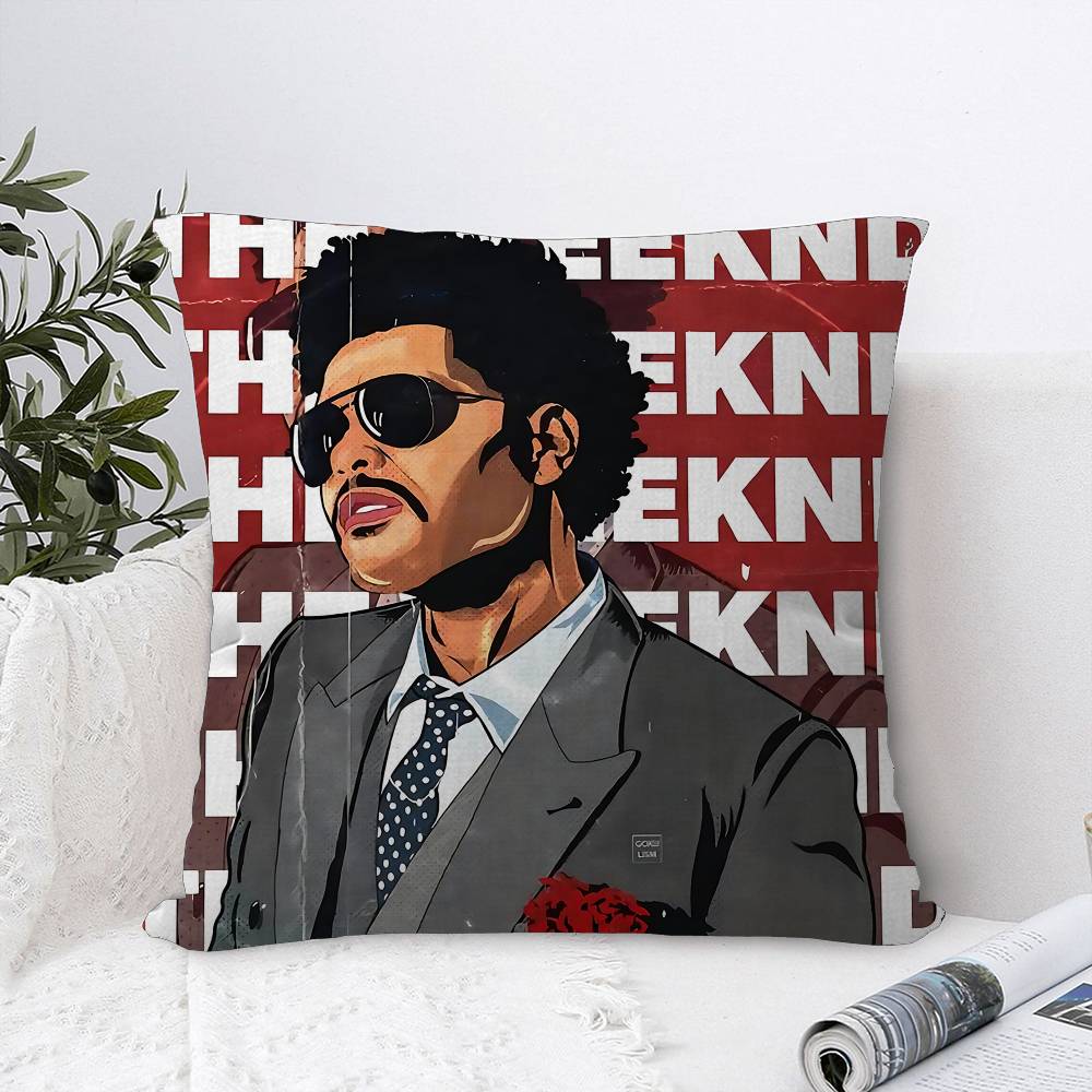 Pop Singer T-The W-Weeknd Pillow Cover For Bedroom Room And Living Room Sofa Decorative Cushion Cover