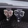 Bowknot Car Storage Hook Concealable Car Seat Handbag Clips Durable Car Adhesive Hook  Takeaway