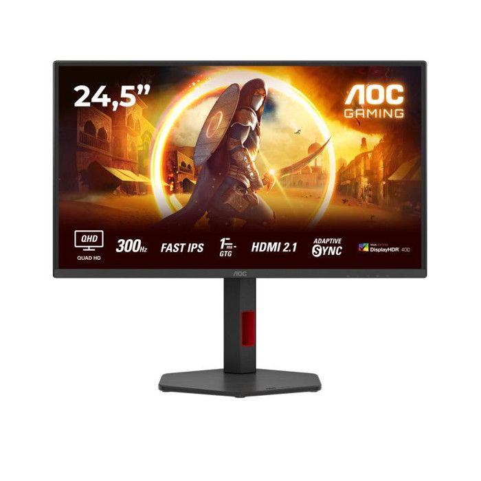Écran PC - AOC - G4 Q25G4SR - 24.5 pouces - 2560 x 1440 - LED Noir-Rouge