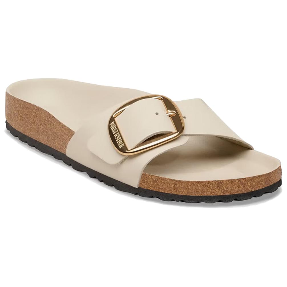 Birkenstock Madrid Big Buckle Series Simple Comfortable Breathable Slide Sandals Women sandals Beige 1031823