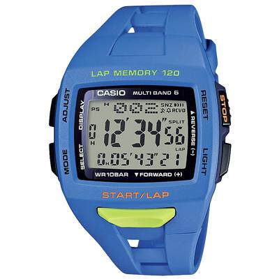 Orologio da uomo, collezione Casio, STW-1000-2JH, orologio sportivo blu