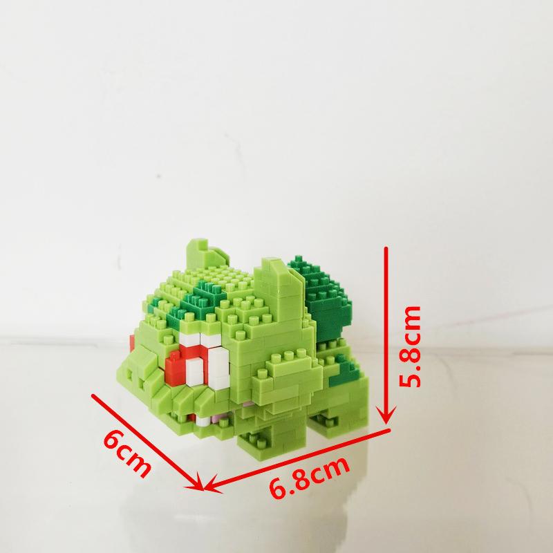 Anime Pokémon Building Blocks Assembly Anime Charizard Doll Blastoise Bulbasaur Gengar Bricks Figures Toy for Kid Gift