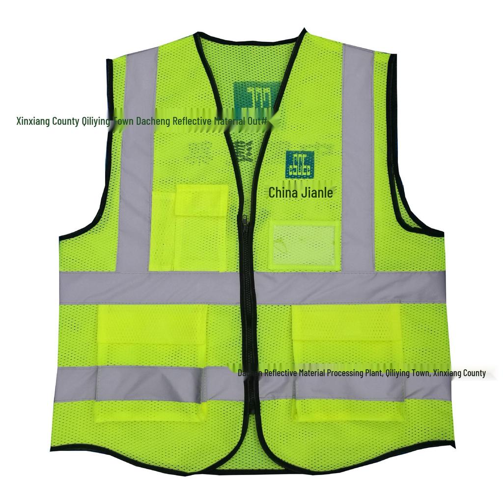 Reflective Multi-Pocket Safety Waistcoat for Construction