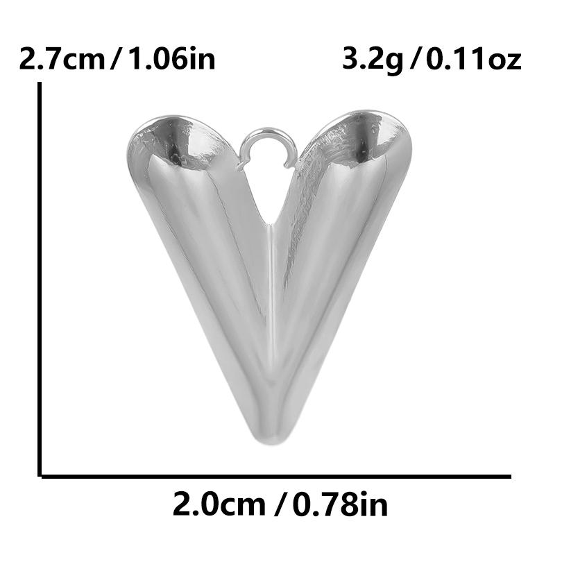 6pcs Breloque Acier Inoxydable Stainless Steel Music Note Flower Charms For Jewelry Making Supplies Heart Pendant Diy Materials