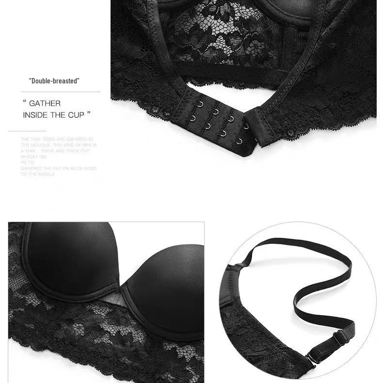 2024 Sexy U-Shaped Back Bra Set - Side Support for a Sleek, Smaller Look