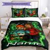 3pcs Custom Name Sally Face Bedding Set Duvet Cover Closure Includes 1 Duvet Cover & 2 Pillowcases for All Seasons Bedroom Decor