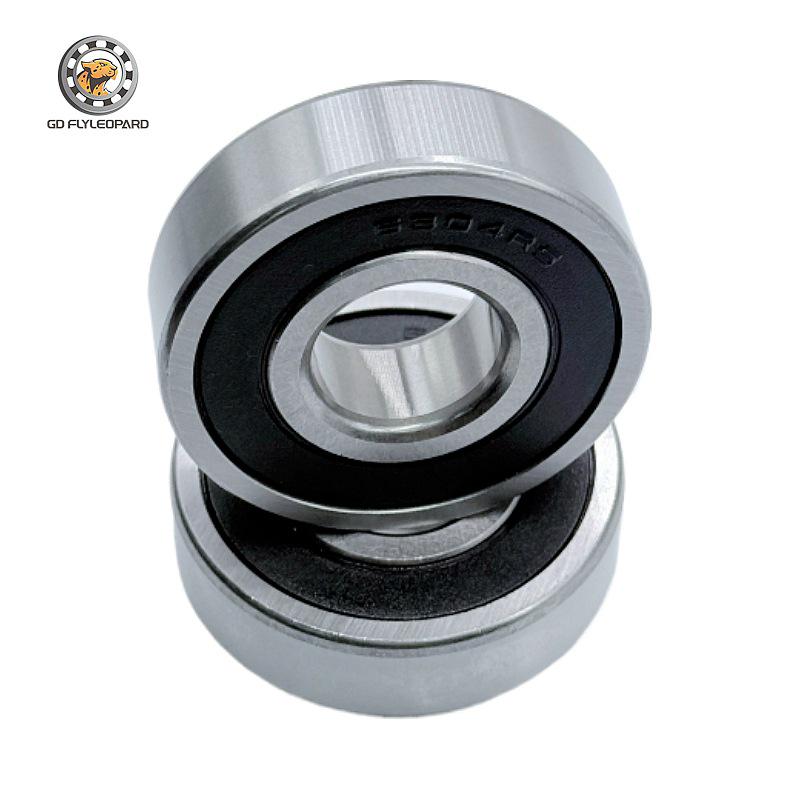 Stal łożyskowa 6304RS, 20x52x15mm, Dwustronne uszczelnienie gumowe do silników/wentylatorów przemysłowych