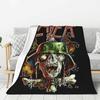 Custom Slayers Heavy Metal Rock Band Blanket Warm Fleece Soft Flannel Throw Blankets for Bed Sofa Home Spring