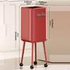 Modern Large Capacity Rolling Trash Can Without Lid for Office, Kitchen, Restaurant, Bathroom.