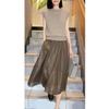 Summer 2025 Elegant Midi Skirt & Top Set for Women - Slimming, Professional Two-Piece Ensemble