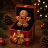 Playful Home Desk Ornament Christmas Magic Pop-Up Gift Box, Cute Reindeer Santa Claus Gingerbread Prank Unique Holiday Surprise Reusable Spring-Loaded