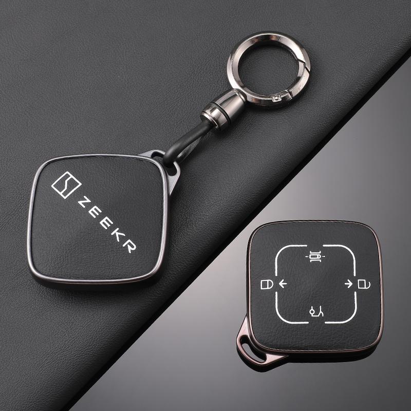 TPU Leather Car Key Case for Extremely Krypton 001 007 009 ZEEKR X NFC Truck Key Keychain AccessoriesAccessories