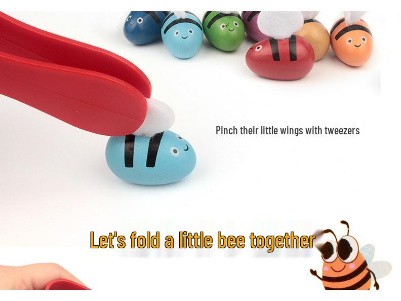 Montessori Wooden Worm Catching Game: Educational Role Play & Color Recognition Toy for Kindergarten