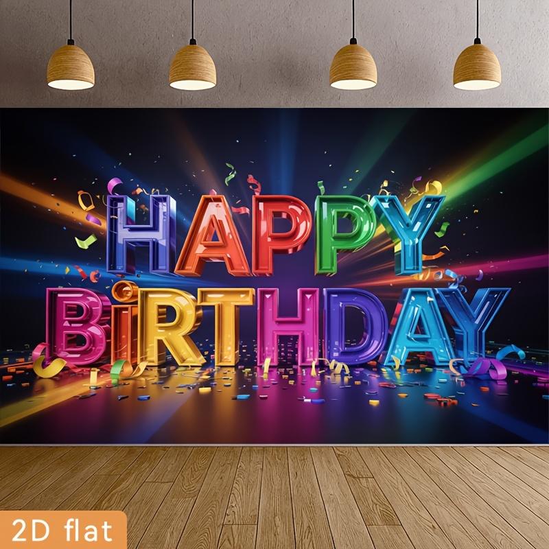 Two-dimensional plane, 1 piece per pack. Colorful confetti ribbon banner, colorful polyester decoration, entrance background 100x150cm
