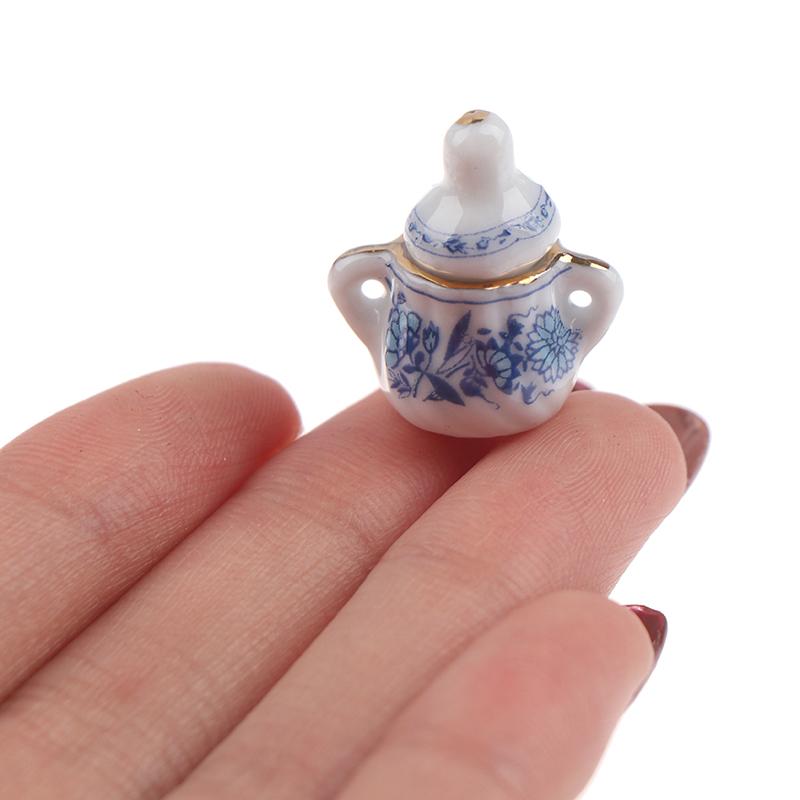 15Pcs 1:12 Scale Miniature House Ceramic Tea Cup And Tableware Set, Miniature Food Play Model, Dollhouse DIY Scene Decoration Accessories