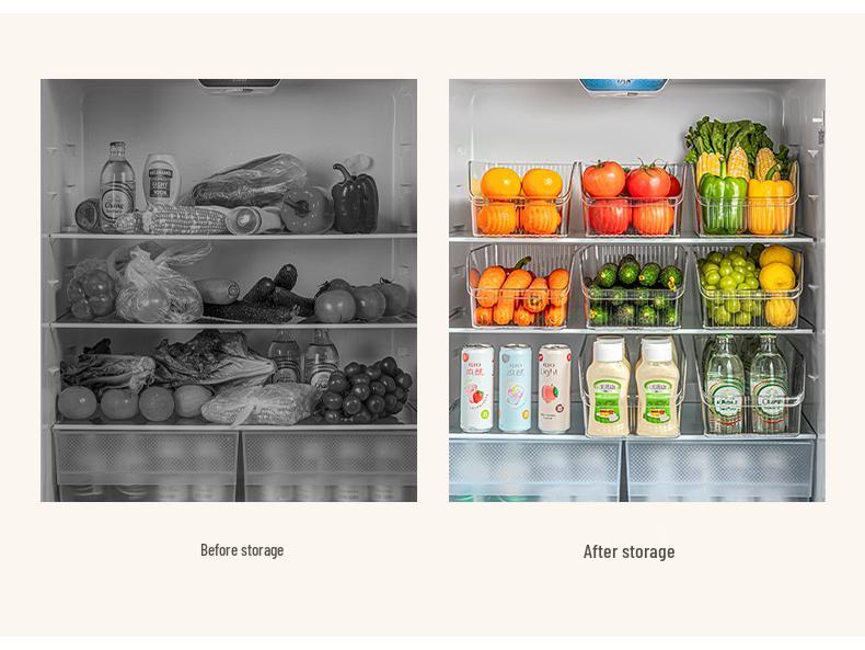 Food-Grade Plastic Kitchen Refrigerator Organizer for Vegetables, Eggs, and More