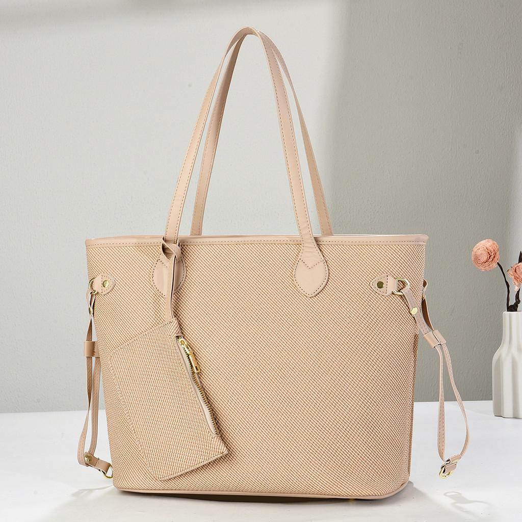 Simple Style Women Tote Bag With Interior Pockets And Durable Pu For Work And Casual