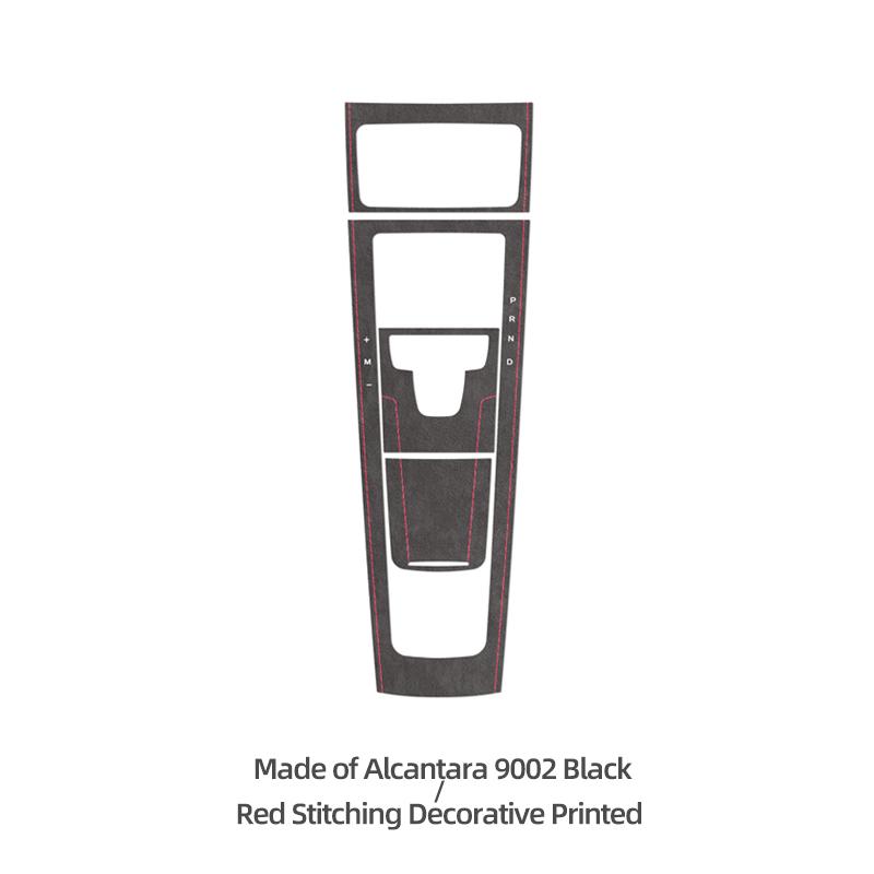 For Porsche Macan 2014-2025 Made of Alcantara Center Console Gear Shifter Panel Trim Sticker Car Interior Tuning Accessories
