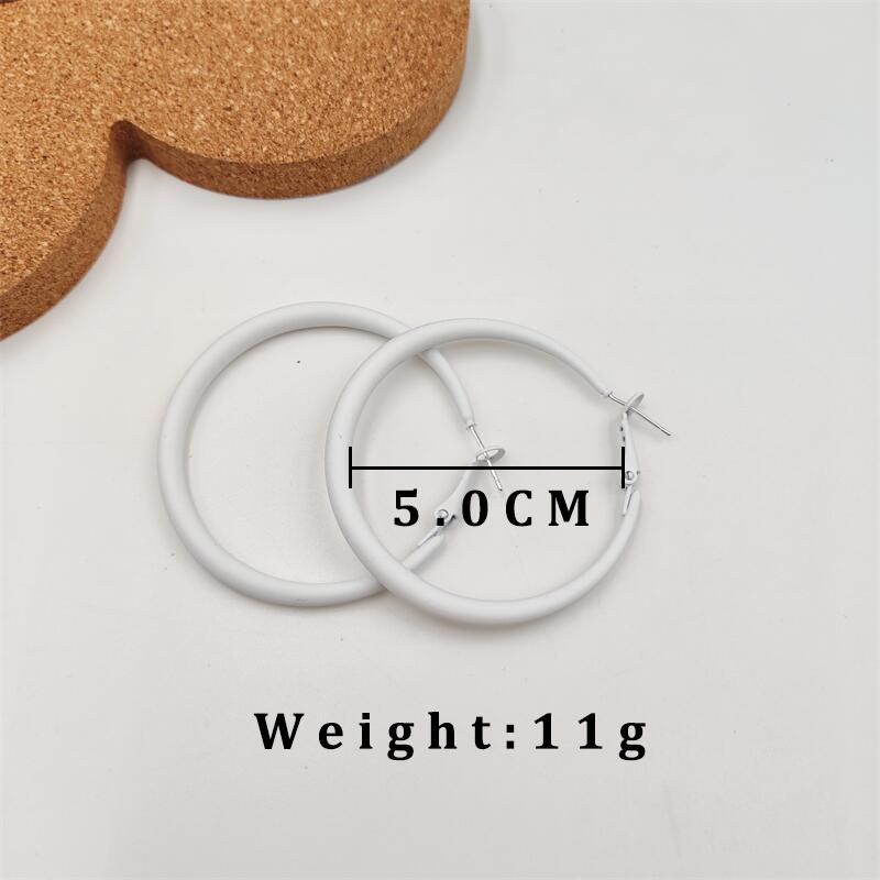 Trendy Big Round Circle Dangle Earrings for Women Exaggerate Punk Loops Red Geometry Simple Hoop Earrings Zircon Party Gift