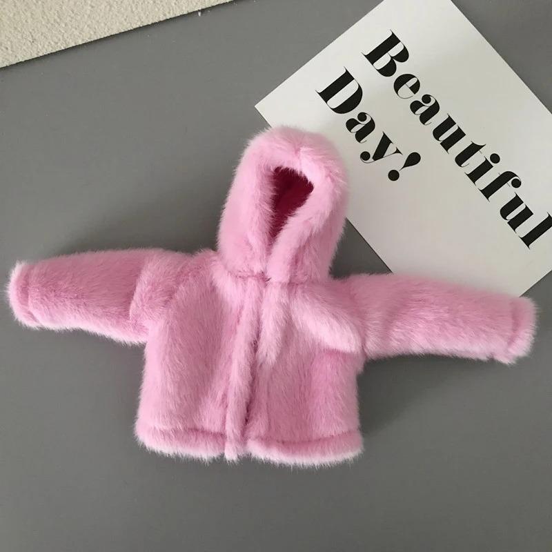 1 Peça Roupas para Boneca Blythe Casaco Longo de Pelo Macio Tops Calças de Yoga Leggings Roupa Casual Quente para Bonecas Blyth OB24 Pullip 1/6