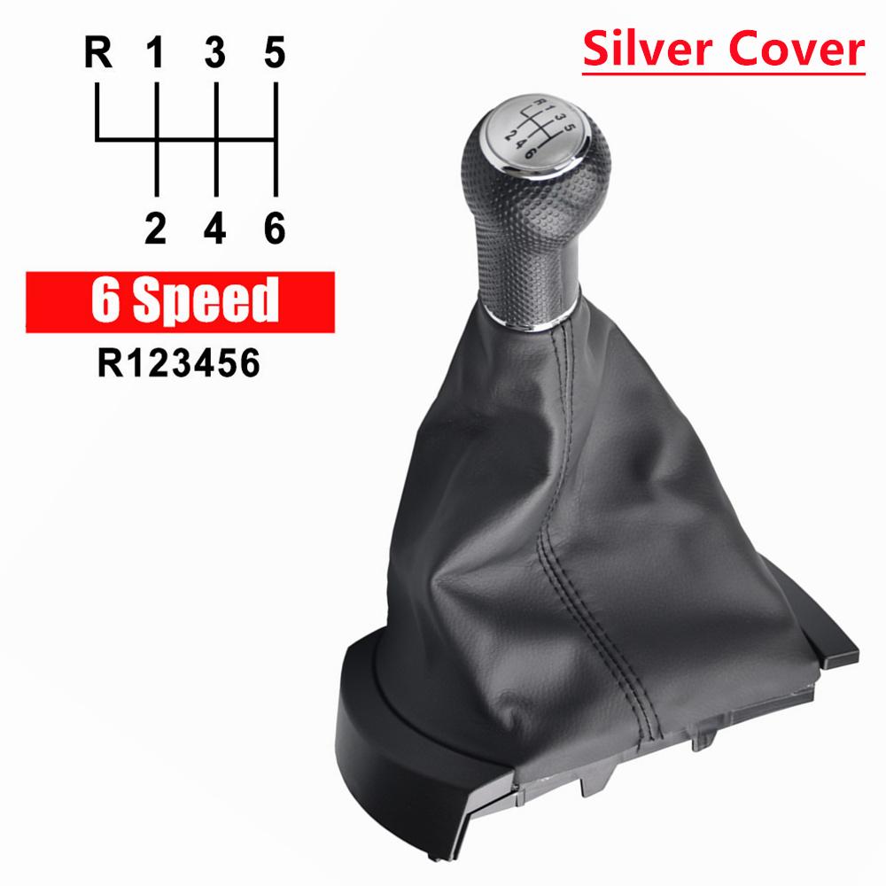 For SEAT Ibiza 2002 2003 2004-2010 New Manual 5 6 Speed Car Gear Stick Shift Knob Lever HandBall PU Leather Gaiter Boot Cover