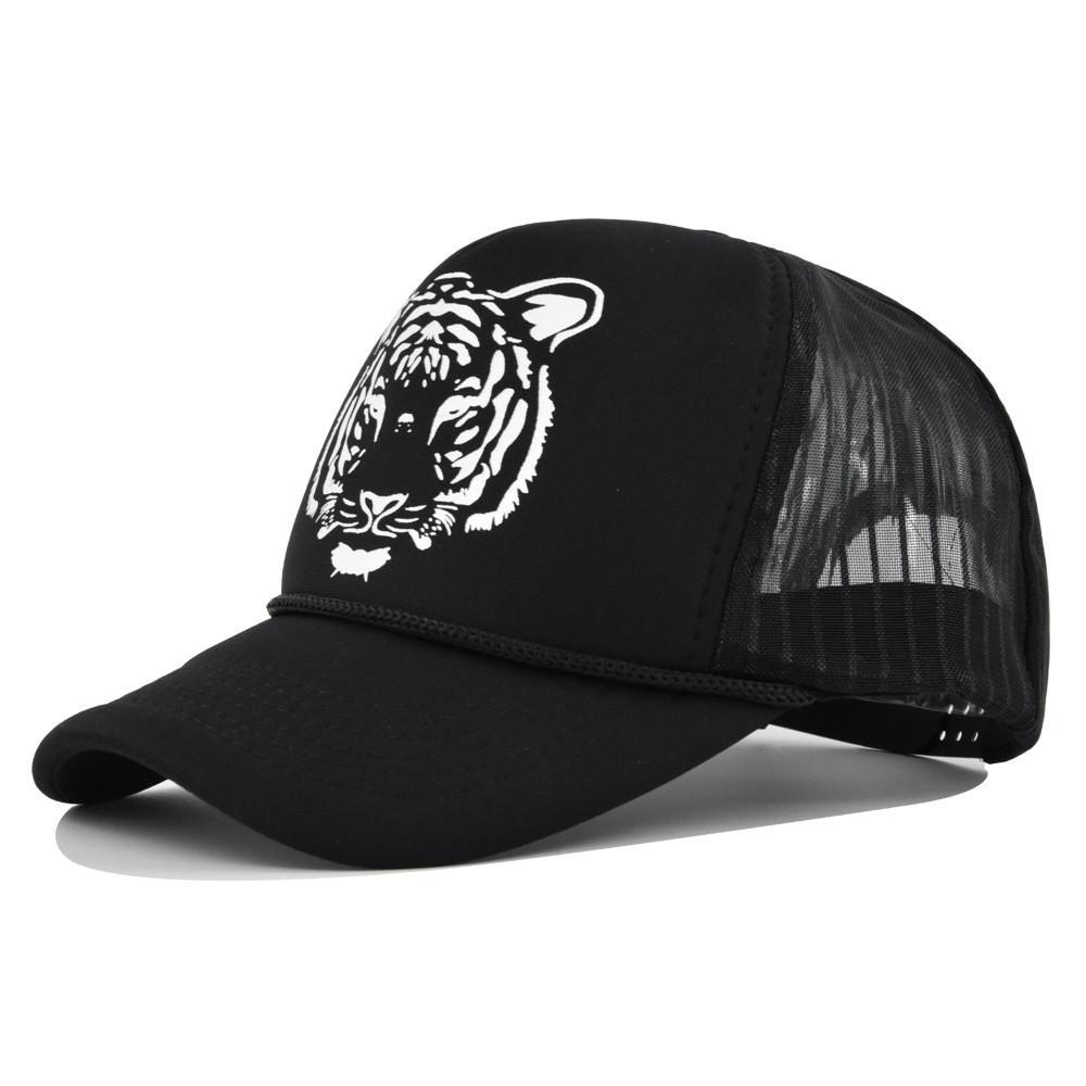 Tiger Head Duck Tongue Baseball Cap Breathable Mesh Sun Hat Casual Cotton Cap For Men And Women