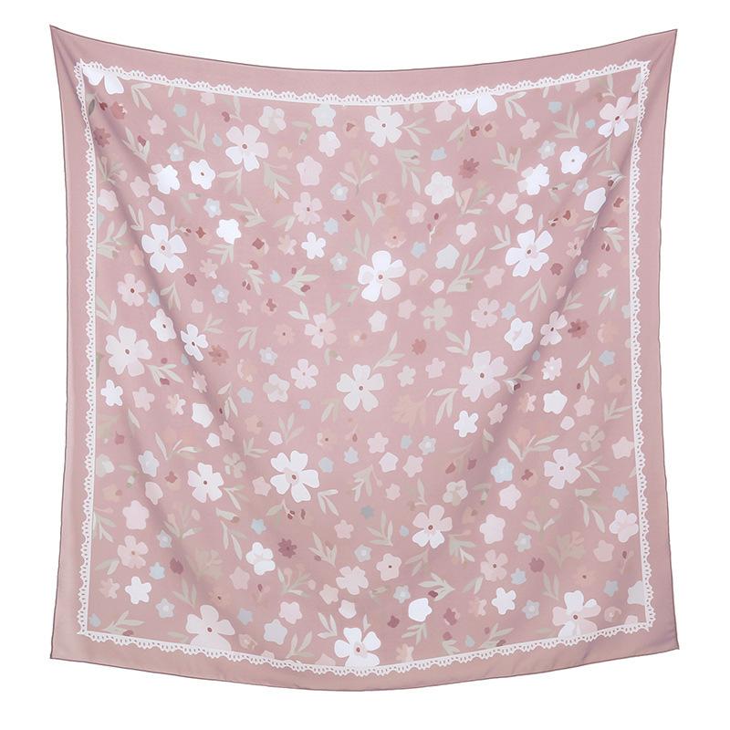 Autumn and winter hot-selling new floral printing large-size square scarf women's popular Malay women's headscarf