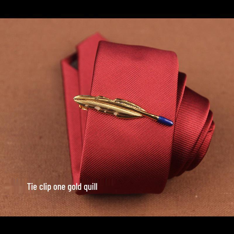 Herren Krawattenklammer - Schnurrbart, Schwarze Feder & Anker Designs verfügbar