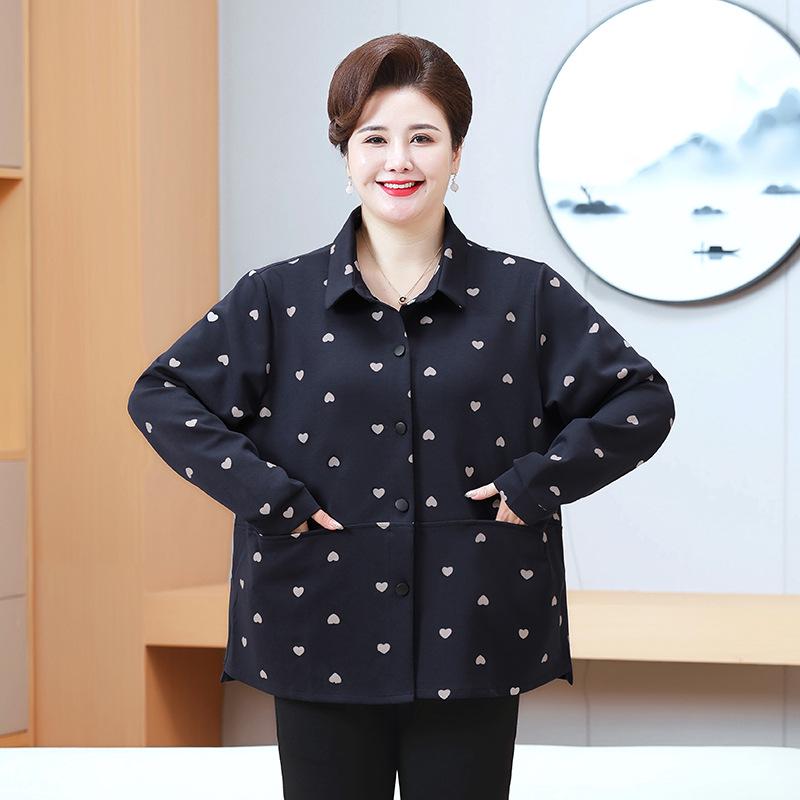 

Тренч средней длины с принтом для женщин: Новый модный кардиган Весна-Осень 2025 для женщин среднего и пожилого возраста 7XL