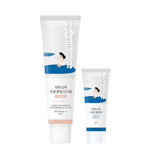 ROUND LAB Birch Moisture Tone-Up Sunscreen 50ml (+20ml Cleanser)